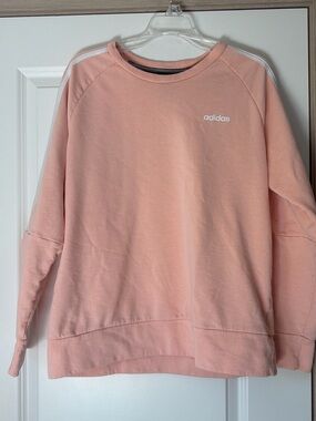 adidas Pink and White Crewneck Sweatshirt